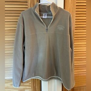 UNR university of Nevada Reno Men's Beige Zip-Up Sweater size xl